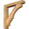 Ekena Millwork Balboa Block Rough Sawn Bracket w/ Offset Brace, Western Red Cedar, 4"W x 20"D x 20"H BKT0402X20X20BOA05RWR - alternate 1